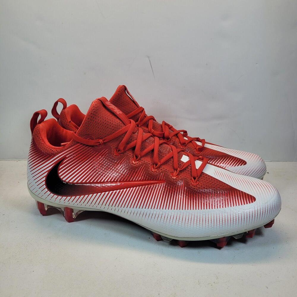 Nike Vapor Untouchable Pro Mens Sz 15 Football Cleats Red White 833385-601 NEW